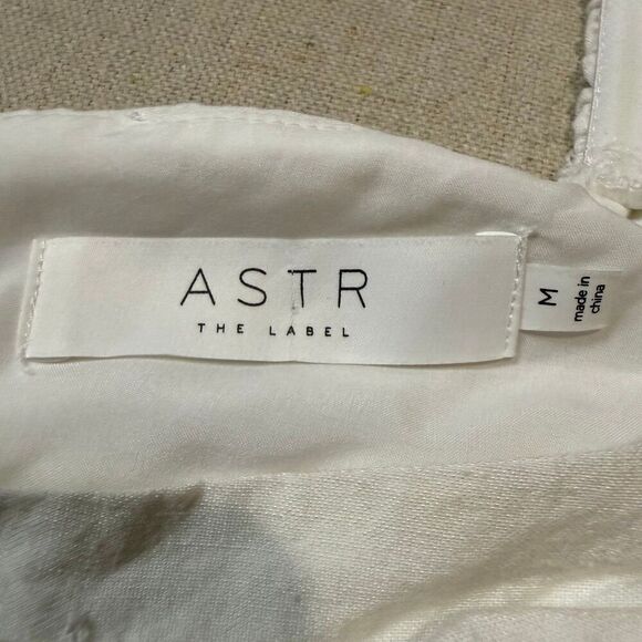 ASTR The Label Linen Pleated Midi Dress White Womens Size Medium See pictures fo - Picture 3 of 8